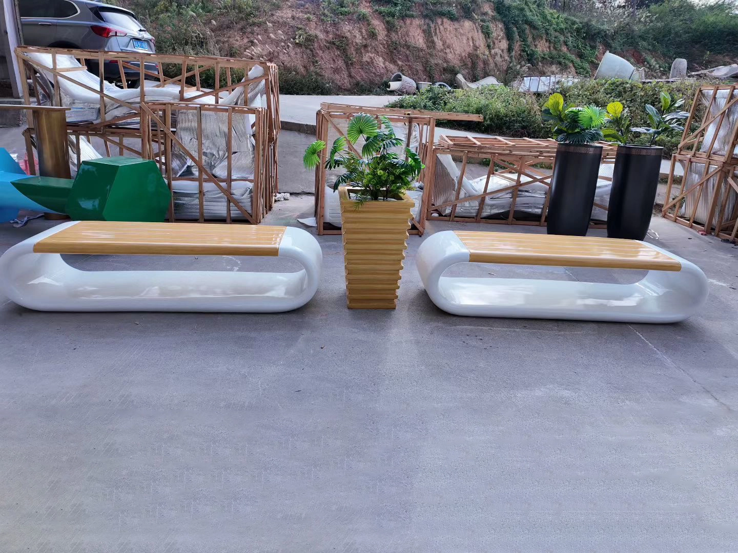 Weatherproof FRP Outdoor Seating for Public \u0026 Commercial Spaces, image size:1440x1080